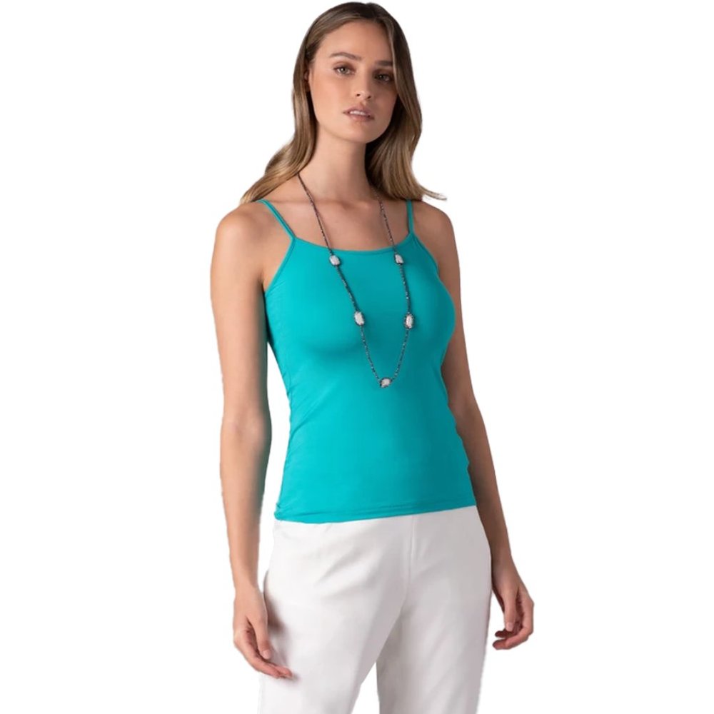 Anne Fontaine Cintia Aqua Green Essential Camisole - Made in France